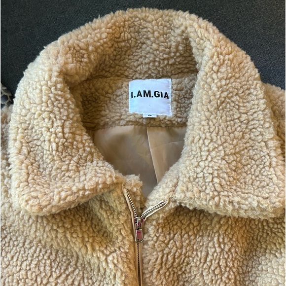 I.AM.GIA Pixie Teddy Caramel Sherpa Oversized Jacket - Fits up to Large - Picture 11 of 15
